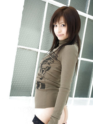 Lustful asian coed with ample ass stripping off her clothes